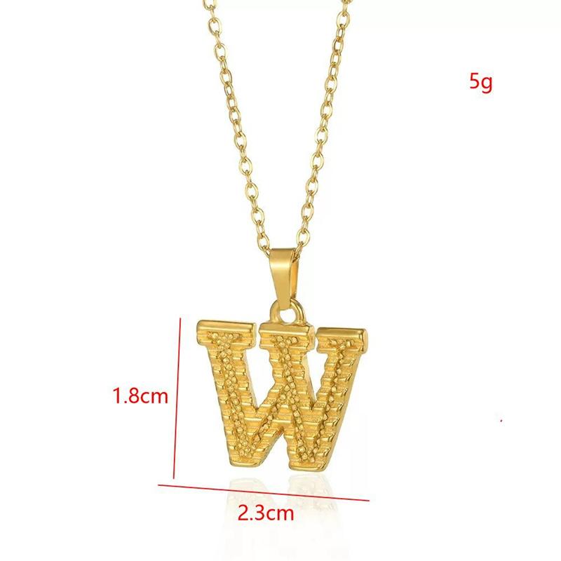 Stainless Steel Initial Necklaces For Women Men Gold Color Letter Necklace Pendant Jewelry Male Female Neck Chain Birthday Gift