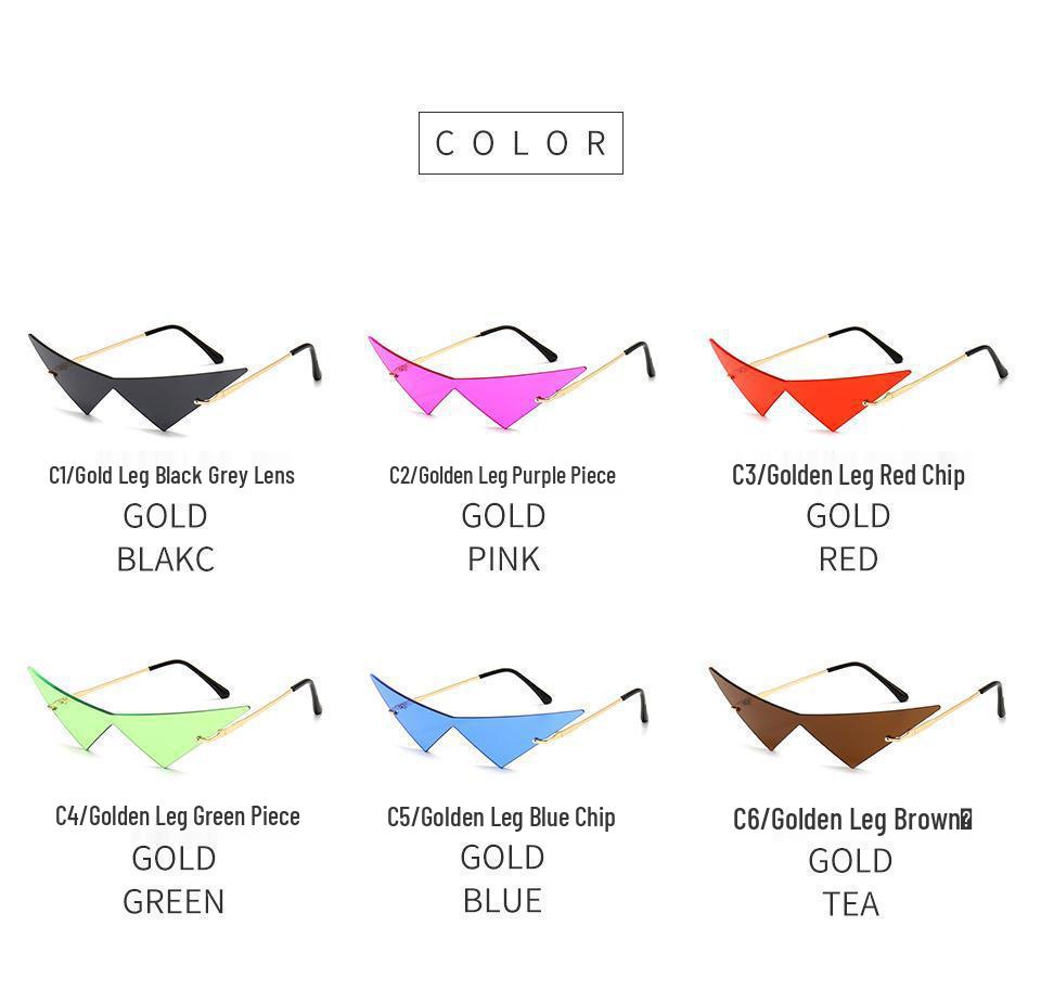New Triangle Large Sunglasses European American Fashion Street Style Hip Hop