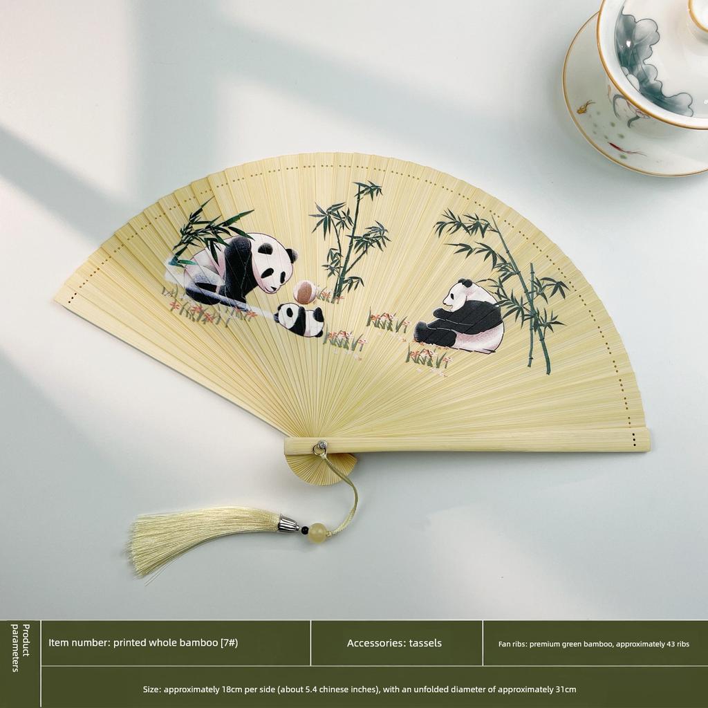 All-Bamboo Folding Fan, Ancient Style, Compact, Portable, Foldable Gift Fan, Chinese Style, Hanfu, Cheongsam, Photo Shoot, Dance Fan