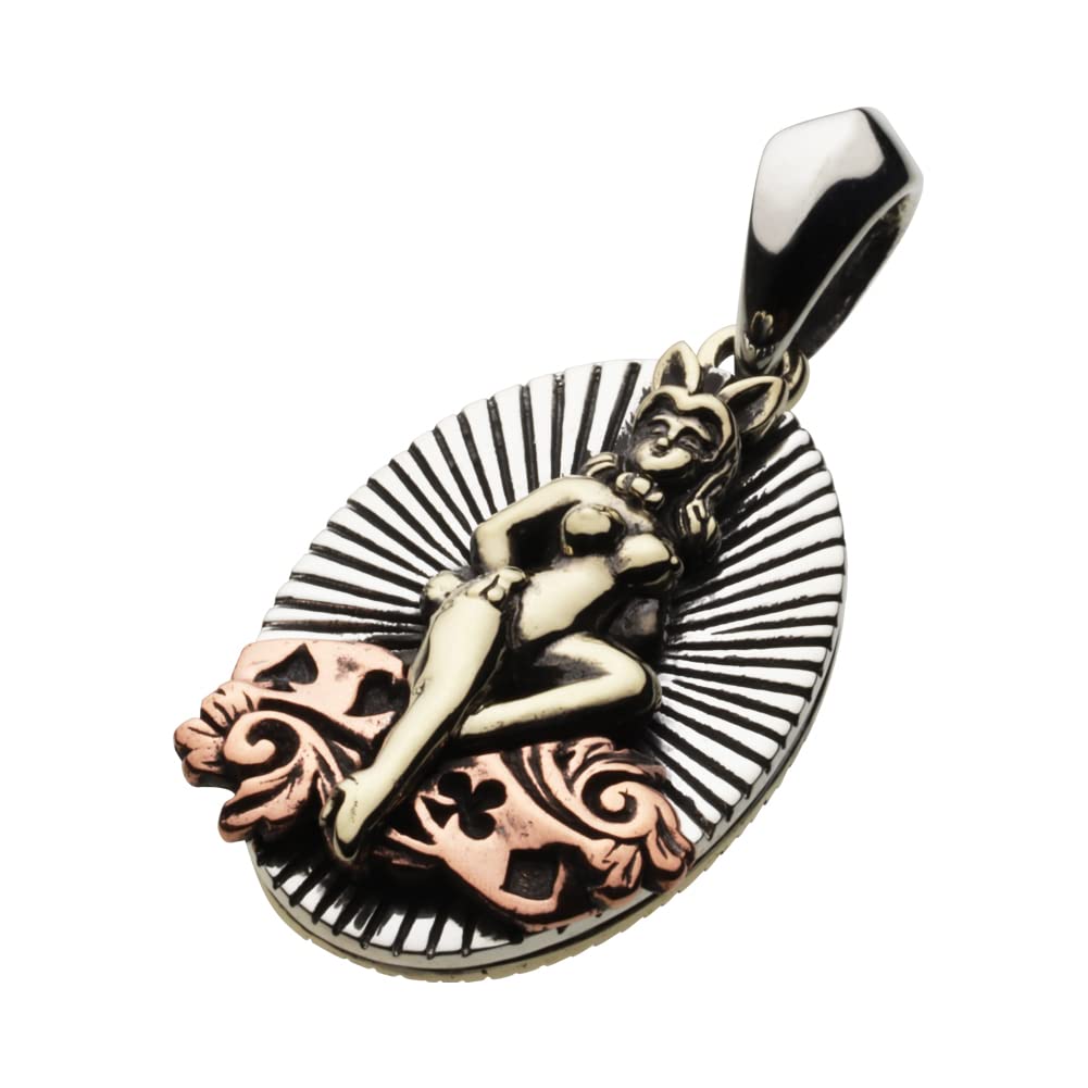 

Bunny Girl Playing Card Pendant fp0583 [Figmart] [Silver Accessory]
