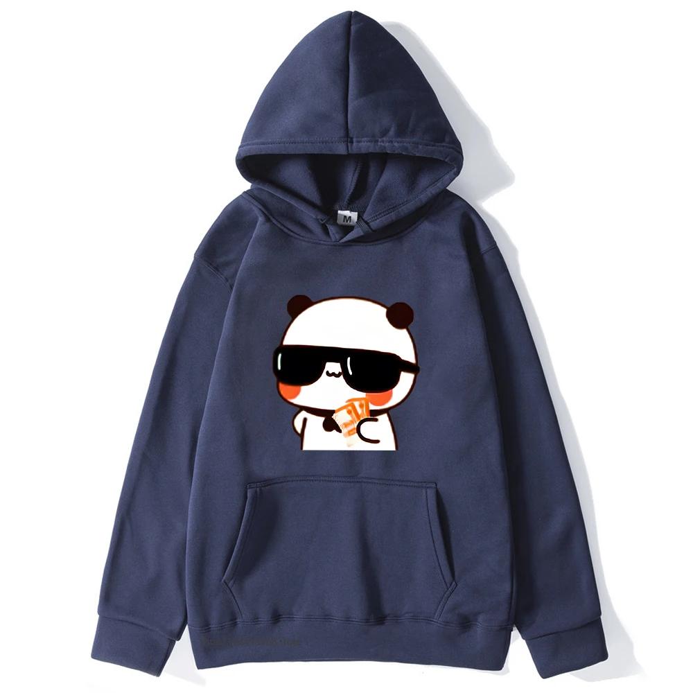 Couple Sweatshirt Bubu and Dudu - PANDA BEAR Love Rich Lovers Graphic Hoodies Women Panda Bear Clothes Kawaii Pullover