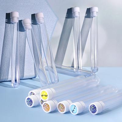 20pcs Reusable Makeup Brushes Tube Eyelash Brush Eyebrow Brush with New Eyelash Resin Drill Replaceable Brushes Dust-proof