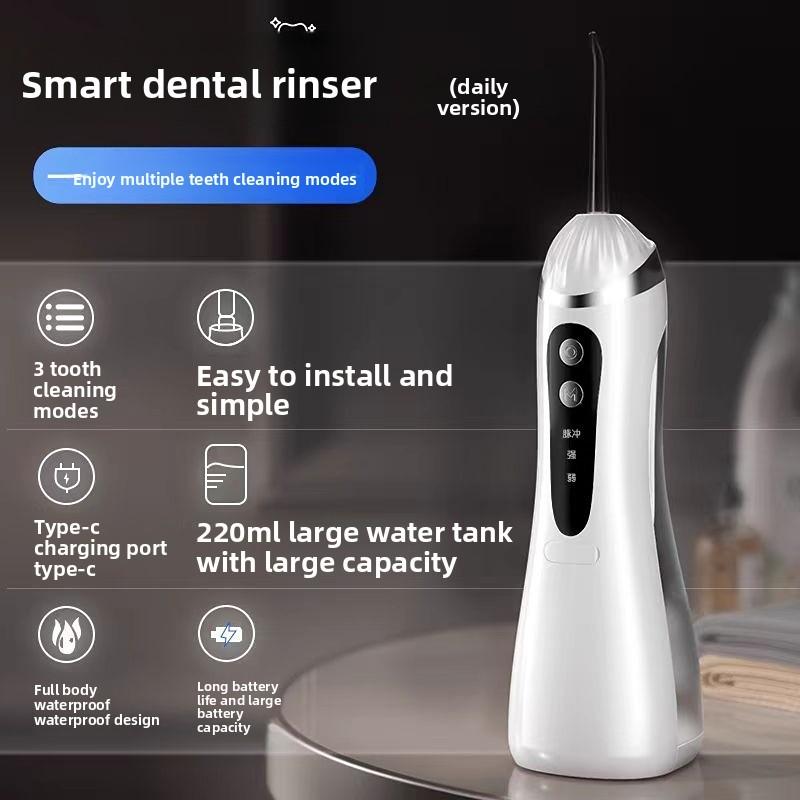 High pressure electric tooth flusher portable tooth washer