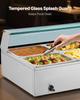 Commercial Food Warmer, 1700W Electric Stainless Steel Steam Food Warmer with Glass Cover, 8-Pan Countertop Buffet Bain Marie with Soup & Perforated