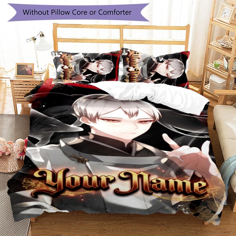 3pcs Shinsuke Kita Cover Set - Personalized Name, HD Printed Bedding with 1 Cover and 2 Pillowcases - Perfect for Home Decor, Easy Care