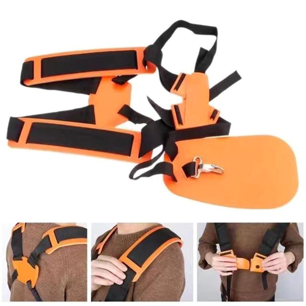 Postroj Dvojitý Ramenní Popruh pro Vyžínač Popruh na Rameno Polstrovaný Pás pro Zahradní Sekačku Nylonový Pás pro
