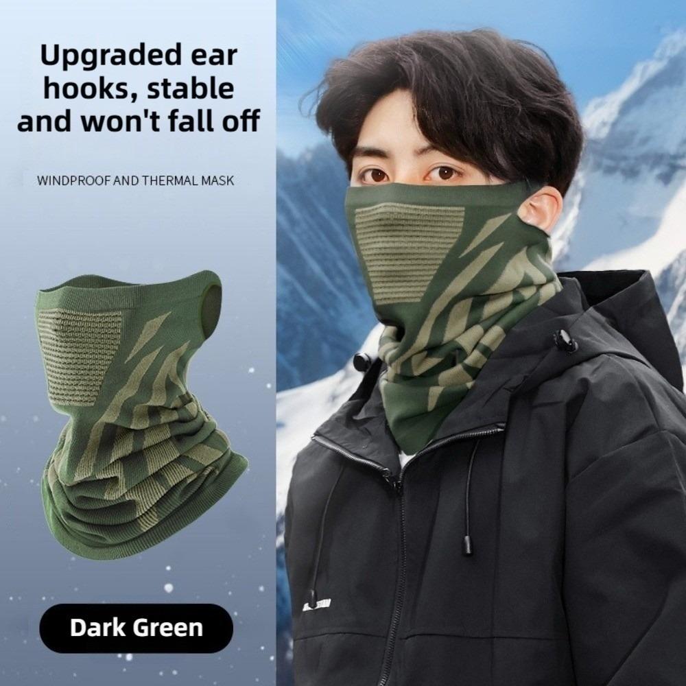 Ear Loop Winter Neck Warmer Windproof Thermal Neck Scarf New Seamless Balaclava  Cycling