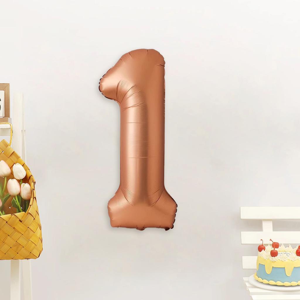 40-Inch Retro Orange Digital Aluminum Film Balloon, Baby Children'S Birthday Party Classroom Decoration Wedding Celebration Decoration