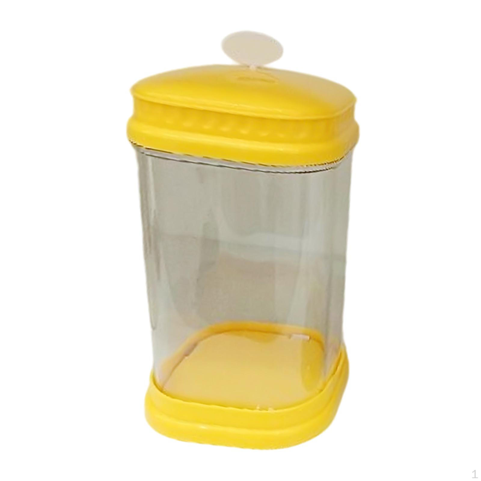 

23.5cm Display Case for Figures, Stand with Top Handle, Countertop Doll Storage Box Showcase жёлтый