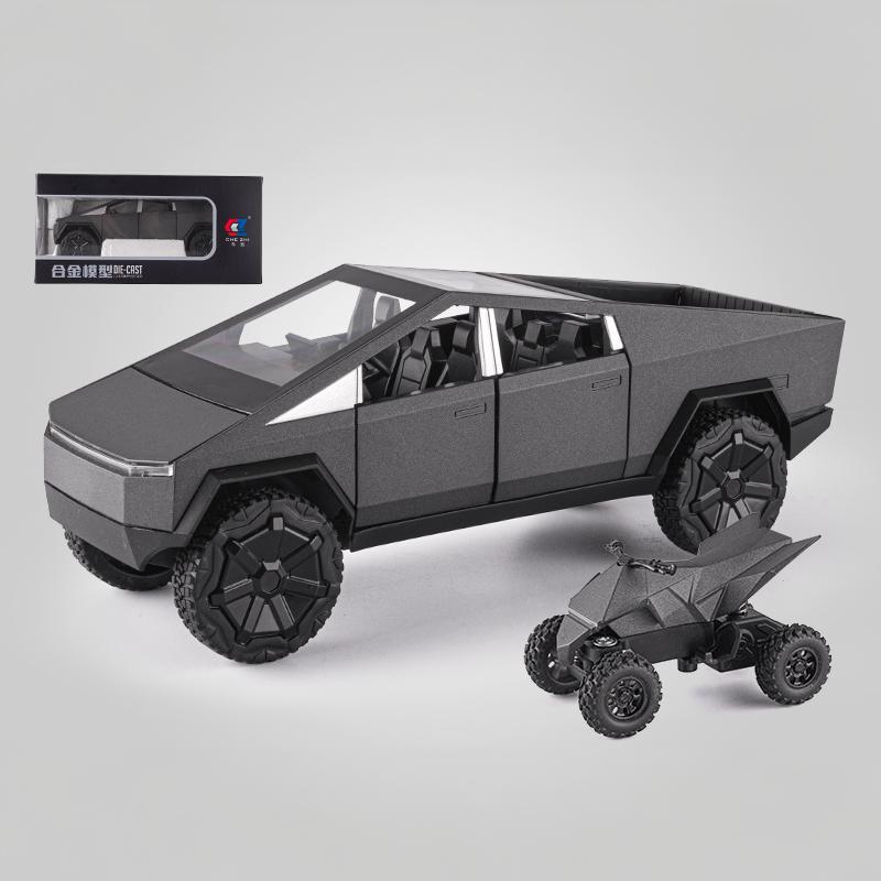 1/24 Tesla Cybertruck SUV Off Road Alloy Diecast Metal Model Boutique Decorations Trendy Toys Ornaments Holiday Gift for Boyfriend Boy