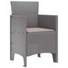 Garden Chair 2 Pcs Light Grey 53 X 49 X 85 Cm Polypropylene