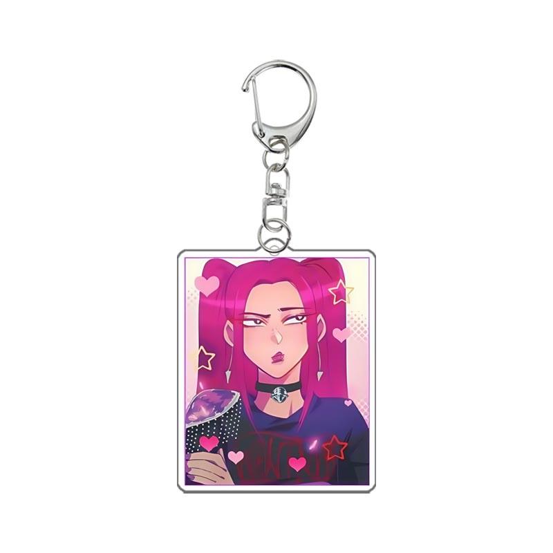 Demon Hunters Huntrix Kpop Saja Boys Acrylic Keychains Jewelry Rumi Zoey Jinu Mira Acrylic Pendant Keyring Decoration Fans Gifts