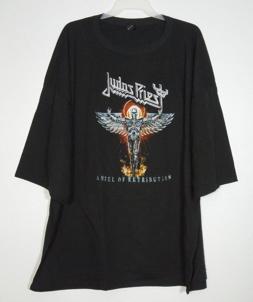 

JUDAS PRIEST Angel Of Retribution 5XL T-Shirt Black Mens Band Logo Unisex T-Shirt S