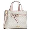 MICHAEL KORS Emilla Artificial Leather Crossbody Bag, Handbag Large Womens Vanilla White/Light Pink