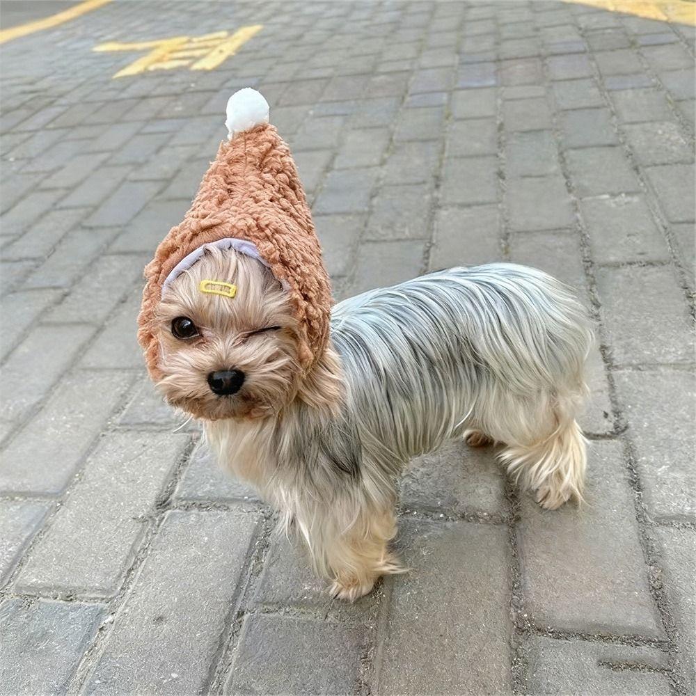 New Winter Warmth Pet Dog Hat Noise-proof Prevent Fright Dog Headgear Adjustable Small Dog Headgear for Small Dogs