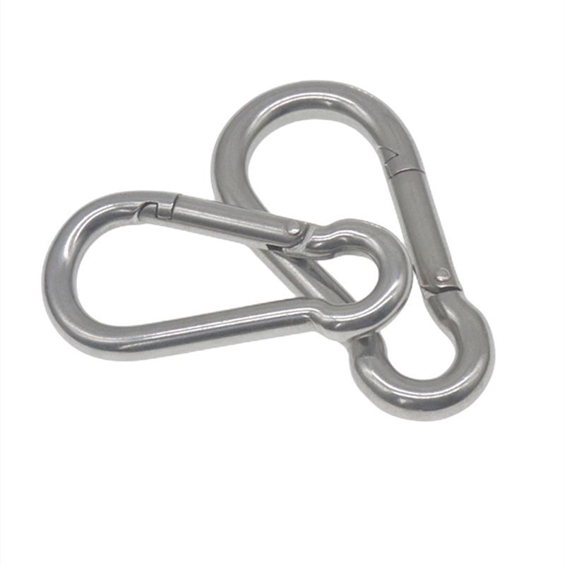 304 Stainless Steel Carabiner Spring Safety Hook for Hoist Runway