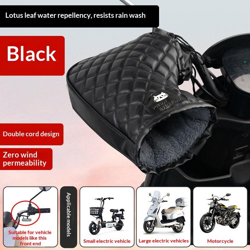1 Pair Motorcycle Handlebar Gloves Muffs Winter Cycling Gloves Waterproof Handlebar Cover Mitts Snowmobile E-Bike Thermal Gloves
