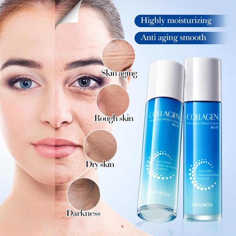 Tonique blanchissant au collagène Anti-âge Élimine les rides Tonique hydratant à l'acide hyaluronique Soin du visage