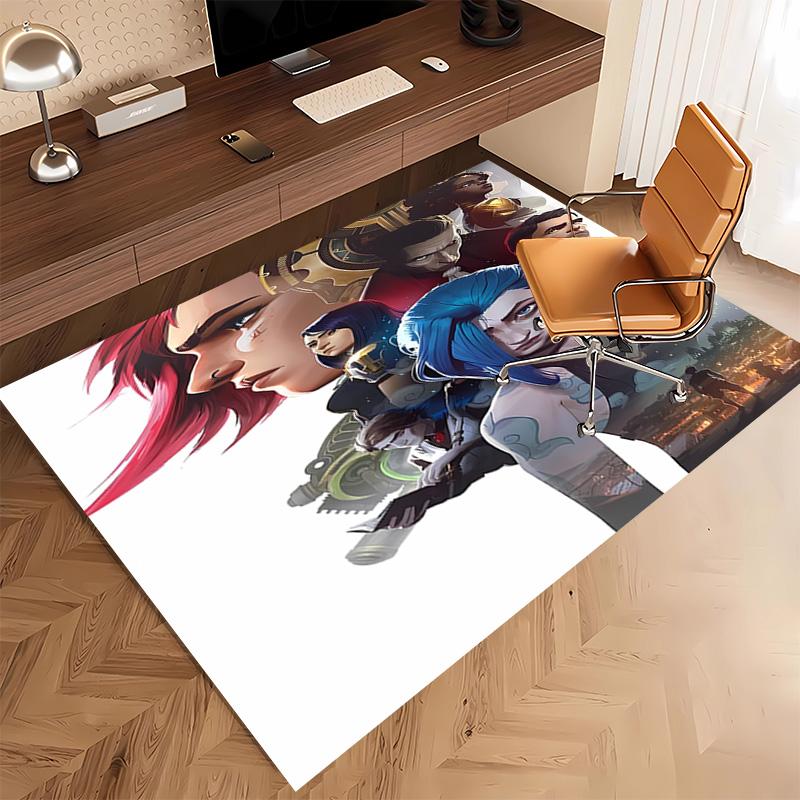 League of Legends Jinx Print Area Rug - Soft,Washable Non-Slip Indoor Mat,Living Room,Home Office Decorative Rug