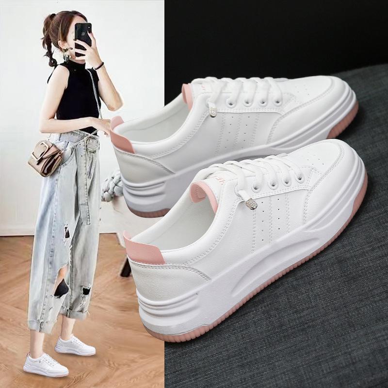 Mujeres Atadas Zapatillas Chunky Sneakers Mujer Moda Zapatos Blancos  comprar a buen precio — entrega gratuita, reseñas reales con fotos — Joom