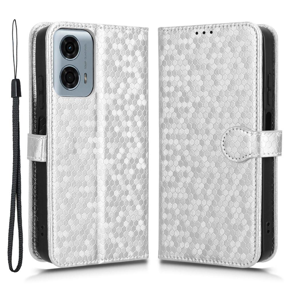 For Motorola Moto G45 5G/G34 5G Flip Leather Case Wallet Cover Dot Pattern Imprinted