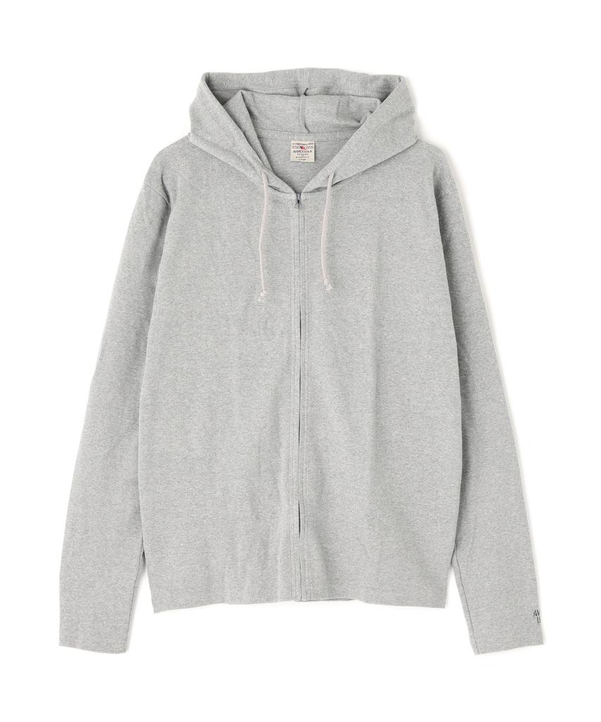 AVIREX DAILY FULLZIP RIB PARKA 6153641 L Grey