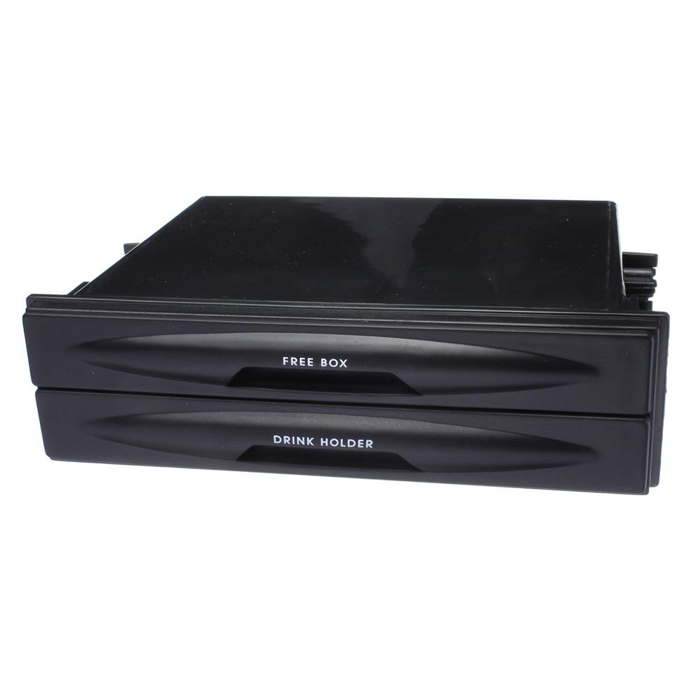 Universal Car Dual Din Car Storage Box CD Radio Drink Cup Holder Storage Box