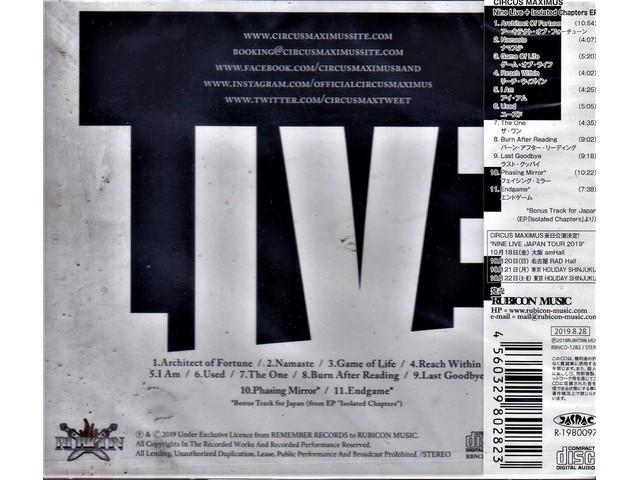 [CD] Nine Live +EP Japan Edition CIRCUS MAXIMUS RBNCD-1282 Bonus Tracks NEW