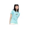 Li Ning X Line Friends Collaboration Sports Fashion Series Cartoon Fun Print Round Neck Short Sleeve T-Shirt Women Tops Blue AHSR808-4