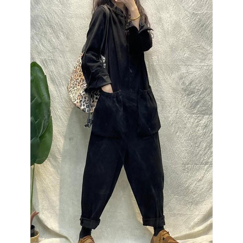 Salopetă de primăvară cu mâneci lungi pentru femei, modă personalizată, pulover, drept, streetwear, buzunare, pantaloni dintr-o singură piesă