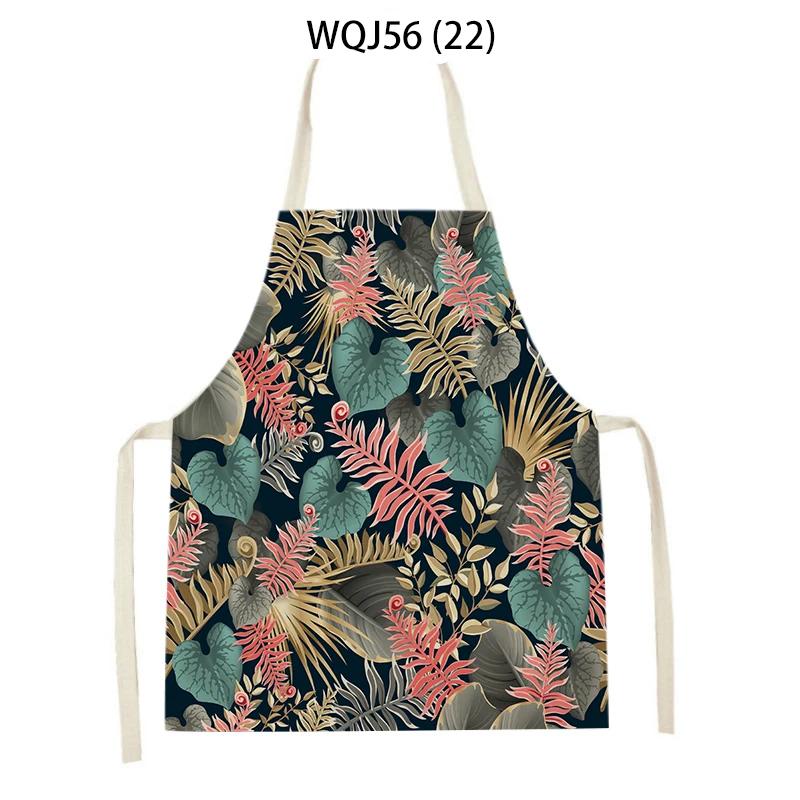 Cactus Pattern Home Cleaning Kitchen Aprons Plant Flowers Adult Kids Waist Bib Baking Accessories Cleaning Antifouling Apron