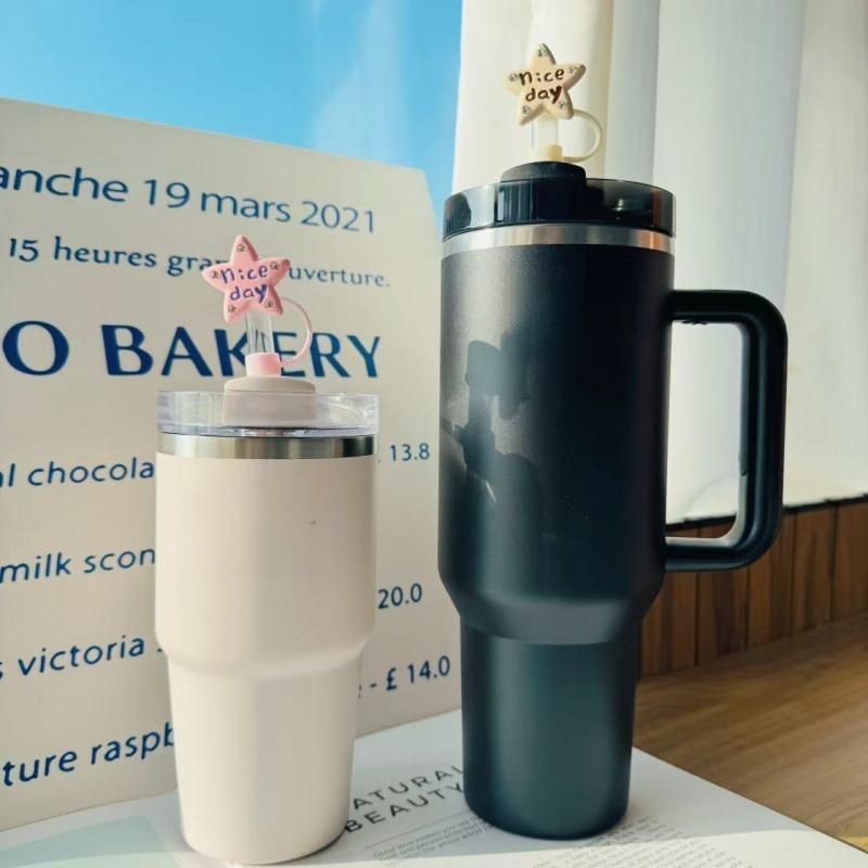 Cute Star Straw Cap Suitable for Stanley Tumbler Cup 10mm Silicone Straw Plug Cover Heat-resistant Dust-proof Cup Accessories