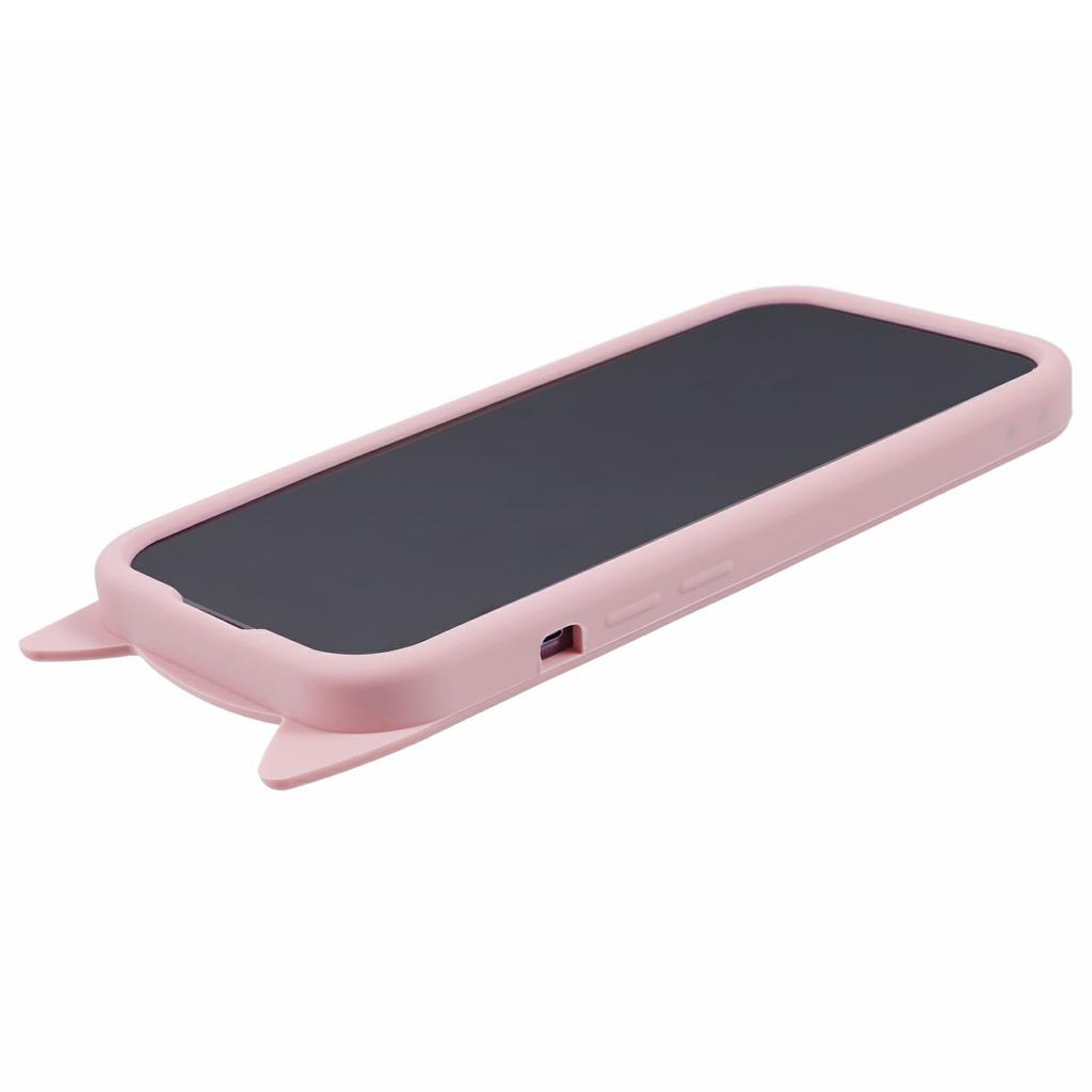 For iPhone 16 Pro Max Silicone Case 3D Moustache Cat Protective Phone Cover