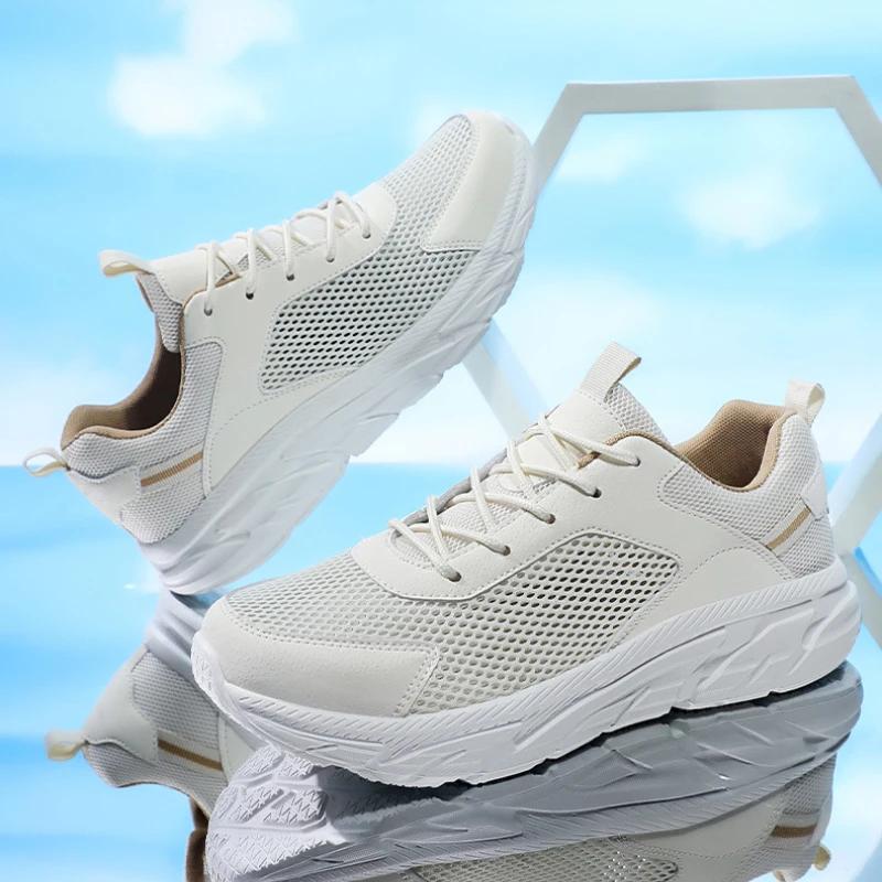 2025 Summer New Hollow Mesh Men's Casual Sports Shoes Breathable Comfortable Running Shoes Men's Shoes Zapatillas Hombre