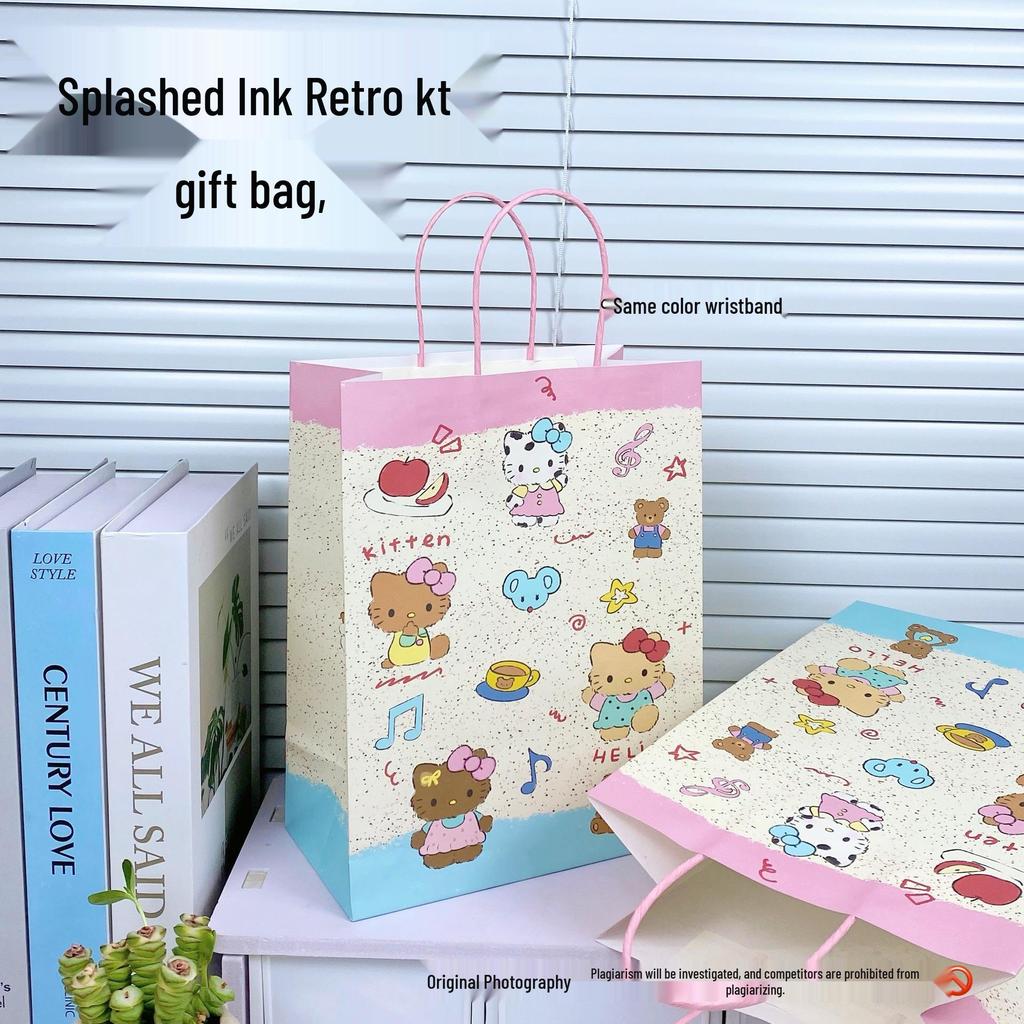 Cute Cartoon Kraft Paper Tote for Jewelry & Small Gifts
