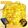 Solar Powered LED Tube String Lights, Waterproof Outdoor Decorative Lighting for Garden, Yard, Tree, Fence, Patio, Holiday Party