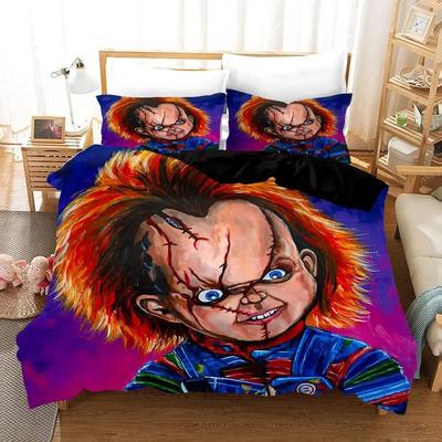 Horror Movie Printed Halloween Duvet Cover Pillowcase Digital Printing Comforter Set Soft Comfortable Breathable Bedding Set