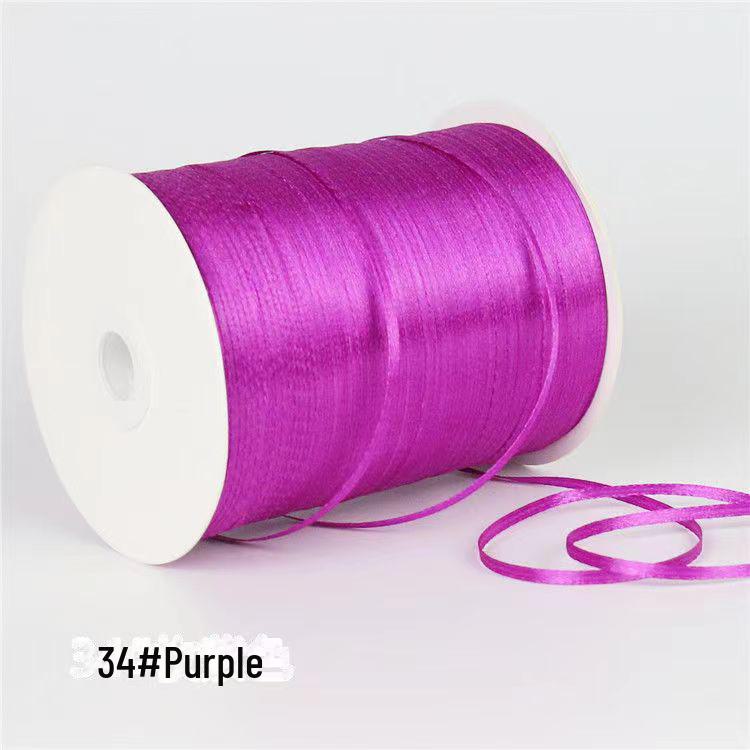 0.3cm Satin Ribbon for Bookmarks, Hair & Balloon Accessories, and Gift Packaging Bow.