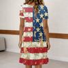 Damen Casual Kurzarm Hemdblusenkleid mit Knopfleiste Blumendruck Rundhalsausschnitt Lockerer Schnitt Knielanges Kleid mit Taschen für den Alltag