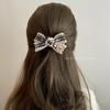 Fall/Winter Luxury Fabric Bow Bear Hair Clip: Chic, Versatile, High-End Women's Accessory