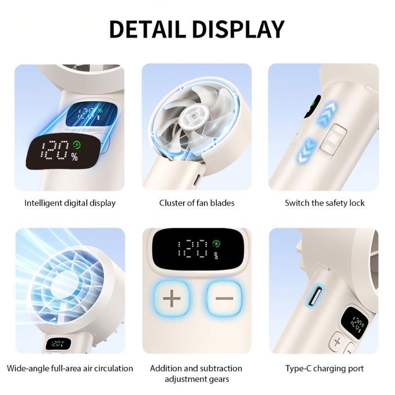 Lightweight ABS Table Fan USB Propelled 120 Adjustable Air Stream Periods