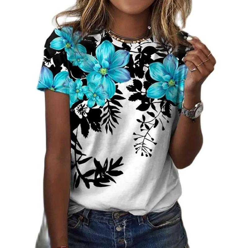 3D Printed Summer Fashion Women's T-Shirt Breathable Versatile Trend