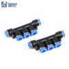 Five-Way Pneumatic Quick Connector: PK6-8 To PKG6-4 Reducer Hose Joint