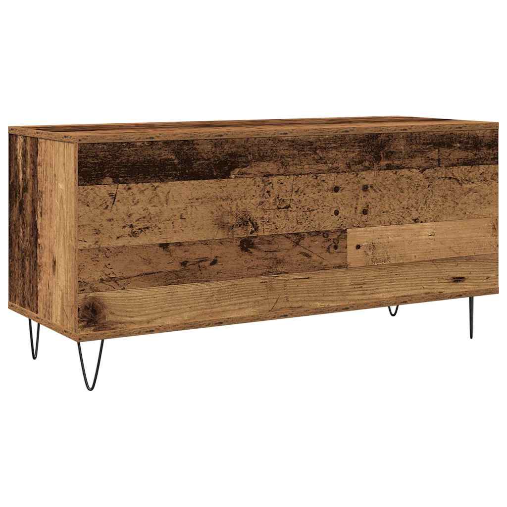 Vinyl Record Cabinet Rustic Wood Look 100 x 38 x 48 cm Engineered Wood