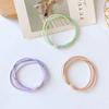 The new color matching four-strand rubber band net celebrity small fresh forest female Korean headdress girls tie hair accessories hair ring