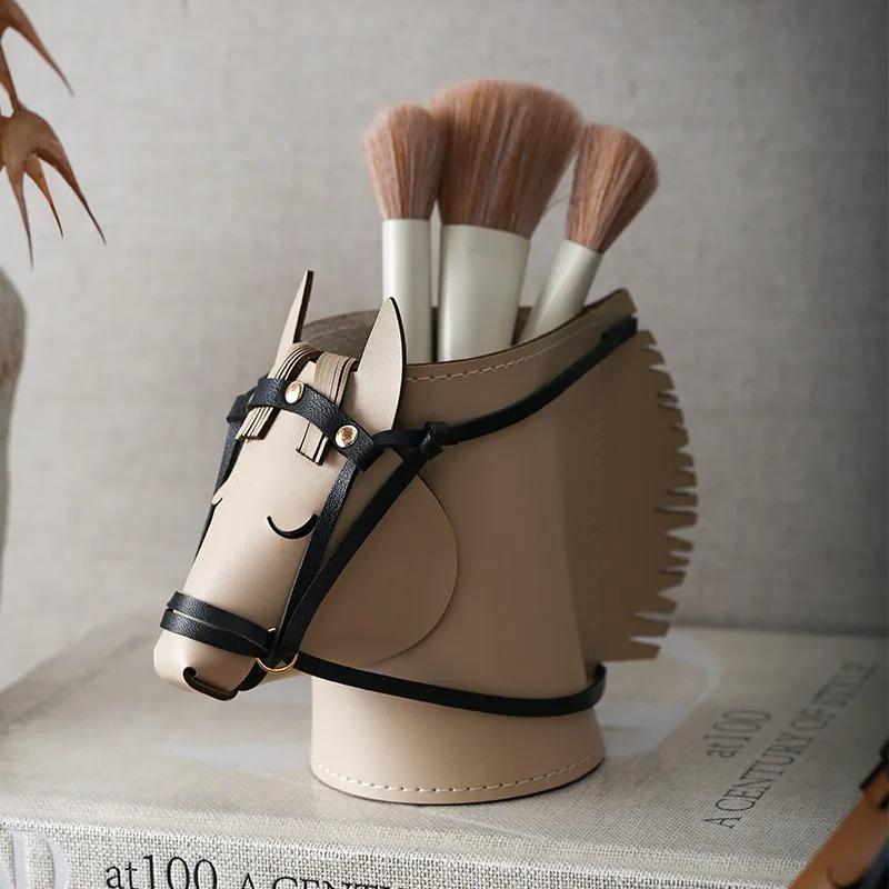 Horse-head Storage Box – Decorative Desk Accessory for the Living Room or Study Makeup Organizer Box