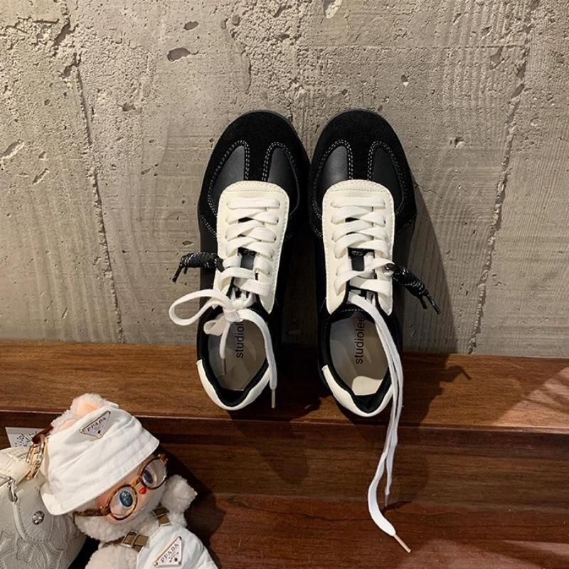 

Женские ретро кроссовки в стиле колор-блок 2025, Универсальные, с внутренней платформой, с круглым носком, на шнуровке, повседневные спортивные туфли, в стиле Форреста Гампа. 35