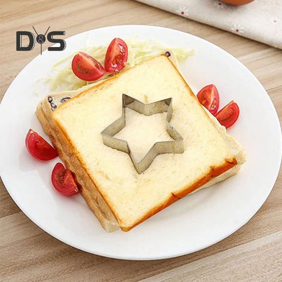 Tagliabiscotti in acciaio inossidabile Stampi per biscotti Strumenti per la fabbricazione di caramelle di zucchero coreane Kit per giochi di zucchero a forma di calamaro Stampi per dolci da festa Ombrello Triangolo Stella