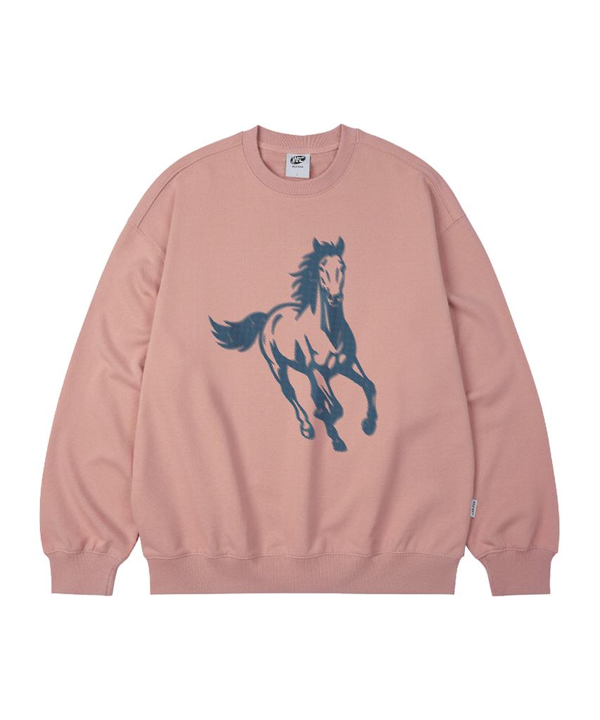 WILDROCK Running Horse Oversized Sweatshirt_9 Col (B Type)