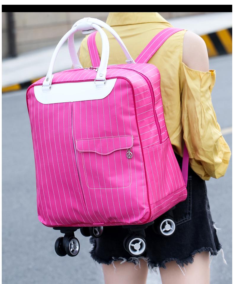 Large Capacity Korean-Style Trolley Backpack for Students, Ideal for Short Trips, Customizable with Logo Printing
